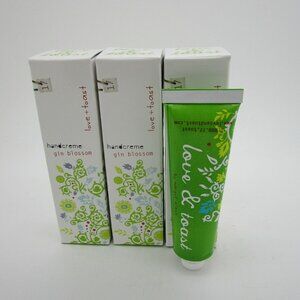 LOVE & TOAST Hand Creme GIN BLOSSOM 1.25 oz each - Lot of 3